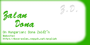 zalan dona business card